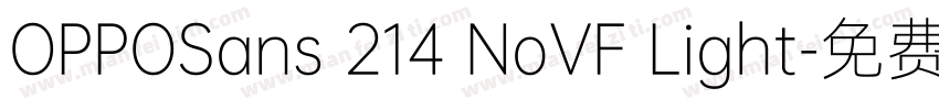 OPPOSans 214 NoVF Light字体转换